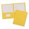 Avery 40 Sheet Capacity 11 in. x 8.5 in. Two-Pocket Folder - Yellow (25/Box)